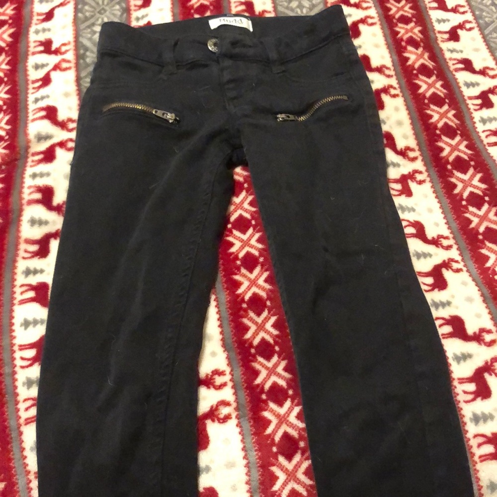 Black zipper pants mudd